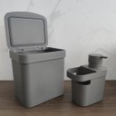 Ver imagem 5 de Lixeira Para Pia De Cozinha 4,7L E Dispenser Porta Detergente E Organizador 650ml Chumbo OU