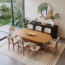 Ver imagem 2 de Mesa de Jantar Living com 8 Cadeiras Class Bege 218cm