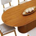 Ver imagem 6 de Mesa de Jantar Living com 8 Cadeiras Class Bege 218cm