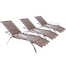 Kit 3 Espreguiçadeiras Ipanema Piscina Jardim Varanda Alumínio Argila - 1