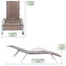 Kit 2 Espreguiçadeiras Ipanema Piscina Jardim Varanda Alumínio Argila - 2