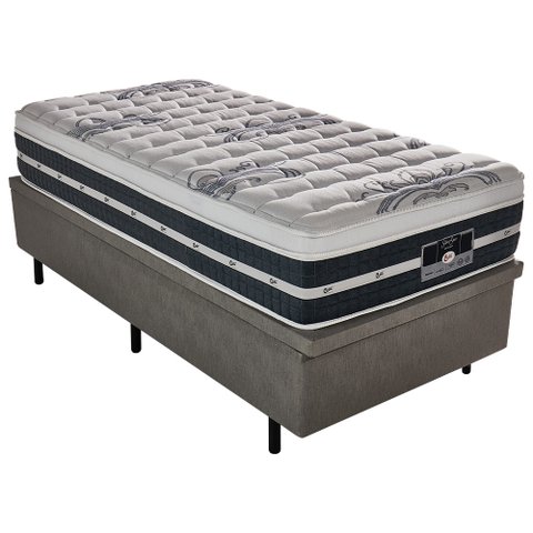 Cama Box Solteiro Americano Baú Molas Pocket Silver Star Air Castor 96x203