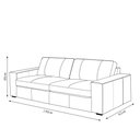 Ver imagem 4 de Sofá Decorativo Agatha 2 Lugares Sala de Estar 150cm Pés em Madeira Couro Off White G88 - Gran Belo