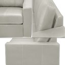 Ver imagem 5 de Sofá Decorativo Agatha 2 Lugares Sala de Estar 150cm Pés em Madeira Couro Off White G88 - Gran Belo