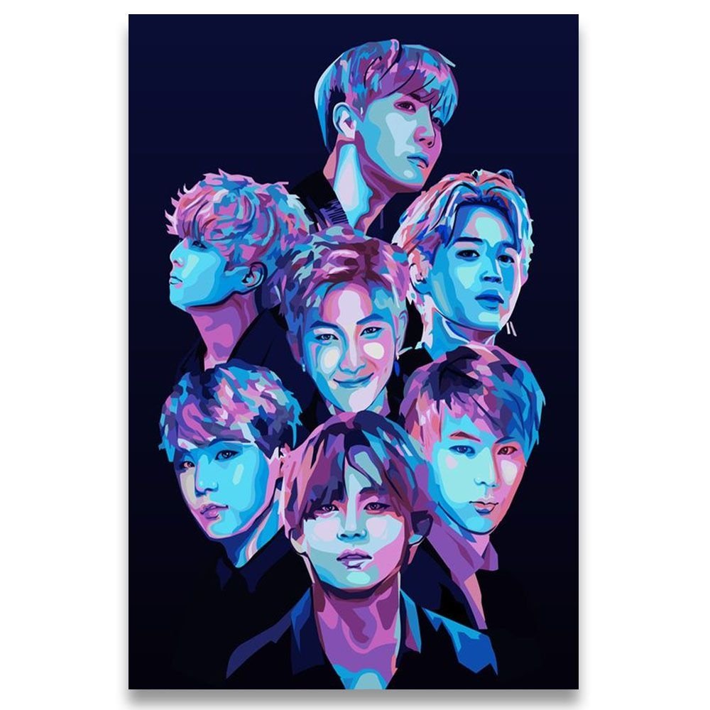 Poster Decorativo 42cm x 30cm A3 Brilhante K-pop BTS