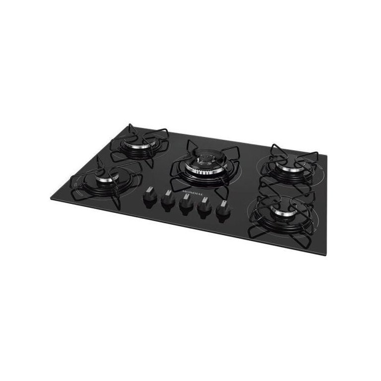Cooktop À Gás Mondial Ctg-03 5 Queimadores Glp Preto Bivolt
