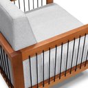 Ver imagem 7 de Kit 2 Poltronas Sala de Estar Pés Madeira Maciça Corda Náutica Preta 75cm Manila Linho Cinza Rústico