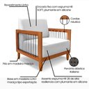 Ver imagem 3 de Kit 2 Poltronas Sala de Estar Pés Madeira Maciça Corda Náutica Preta 75cm Manila Linho Cinza Rústico