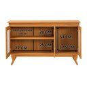 Ver imagem 3 de Aparador Buffet Tela 3 Portas Madeira Deltan Castanho