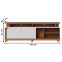 Ver imagem 3 de Rack Tvs 75" e 1 Prateleira Siracusa Freijó Off White Matte