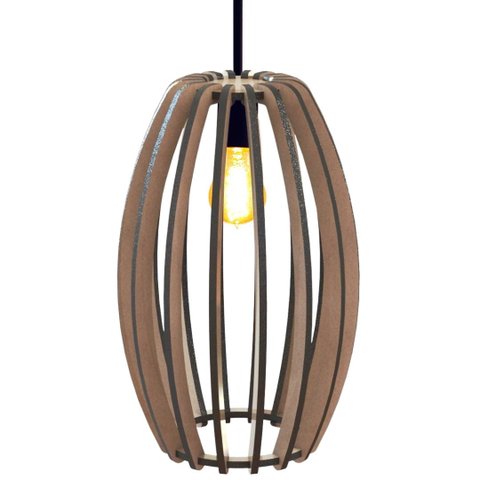 Luminária Teto tipo Pendente IMPERIAL MDF - Completa