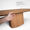 Ver mais imagens de Mesa para Sala de Jantar Barril em MDF Orgânica Yescasa Marrom/Castanho Mel