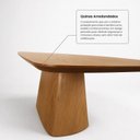 Ver imagem 7 de Mesa para Sala de Jantar Barril em MDF Orgânica Yescasa Marrom/Castanho Mel