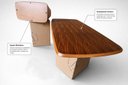 Ver imagem 6 de Mesa para Sala de Jantar Barril em MDF Orgânica Yescasa Marrom/Castanho Mel