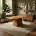 Ver imagem 3 de Mesa para Sala de Jantar Barril em MDF Orgânica Yescasa Marrom/Castanho Mel