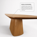 Ver imagem 7 de Mesa para Sala de Jantar Barril em MDF Orgânica Yescasa Marrom/Castanho Mel