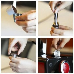 3 Cápsulas Nespresso Reutilizável Inox com Tampa Inox - 8 3 Cápsulas Nespresso Reutilizável Inox com Tampa Inox - 8