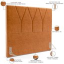 Ver imagem 3 de Cabeceira Cama Box Casal Queen 160 cm Aurora W01 Couríssimo Canela - Lyam Decor