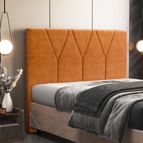 Cabeceira Cama Box Casal Queen 160 cm Aurora W01 Couríssimo Canela - Lyam Decor