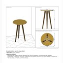 Ver imagem 2 de Mesa Lateral de Canto Sala Estar Pes Madeira Naturale Naturale