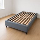 Ver imagem 1 de Cama Box Casal 138 x 188cm, 100% Madeira, Tecido Blindado com Veludo Cor Cinza Escuro