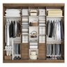 Guarda-roupa Roupeiro 5 Portas Thb, 8 Gavetas Sognare Glass Carvalho Sensitive, Off-white - 2