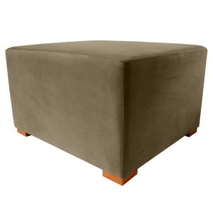 Puff Cuba Especial Decorativo Suede Bege 80x70 - D'Rost