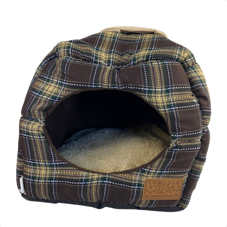 Cama Caminha e Toca para Cachorro Gato Super Luxo Tam M 30x30cm Marrom Cama Caminha e Toca para Cachorro Gato Super Luxo Tam M 30x30cm Marrom