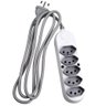Extensão Elétrica Bivolt com 5 Tomadas 2 P + T 10 a com Cabo de 1 - 1