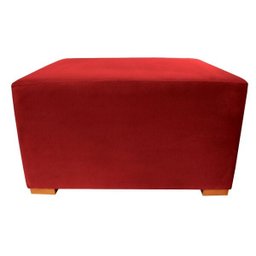 Puff Cuba Especial Decorativo Suede Vermelho 80x70 - D'Rost - 2