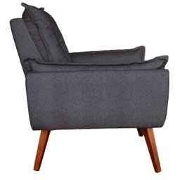 Poltrona Opala Decorativa Linho Café - D'Rost - 2