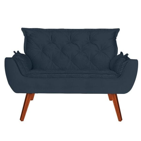 Namoradeira Opala Decorativa Suede Azul Marinho - D'Rost - 1