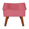 Kit 2 Poltronas com Puff Decorativo Opala Suede Rosa Goiaba - 5