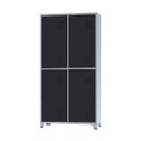 Ver imagem 1 de Roupeiro De Aço Insalubre 4 Portas Vestiário Nr 18/24 Locker Preto