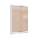 Ver imagem 1 de Guarda Roupas 2 Portas de Correr e 2 Gavetas C-pés N571 Branco-macadamia - Kappesberg