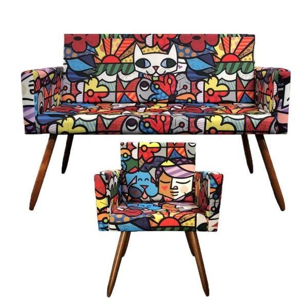Namoradeira + Poltrona Vitória Romero Brito - D'Rost - 1