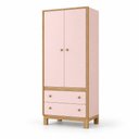 Ver imagem 2 de Quarto de Bebê Flora Guarda Roupa 2 Portas Cômoda 4 Gavetas Berço Qmovi