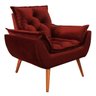 Poltrona Opala Decorativa Veludo Bordo - 1