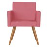 Kit 2 Poltronas Nina Decorativa Suede Rosa Goiaba - Kasa Sofá - 2