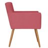 Kit 2 Poltronas Nina Decorativa Suede Rosa Goiaba - Kasa Sofá - 3