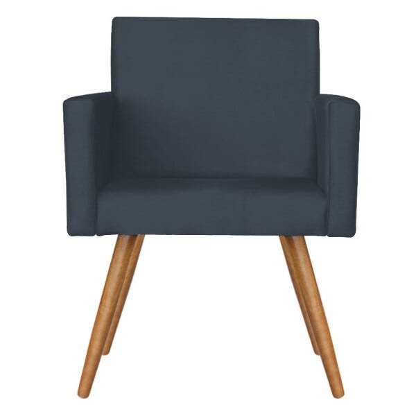 Kit 2 Poltronas Nina Decorativa Suede Azul Marinho - Kasa Sofá - 2
