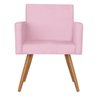 Kit 2 Poltronas Nina Decorativa Suede Rosa Bebê - Kasa Sofá - 2