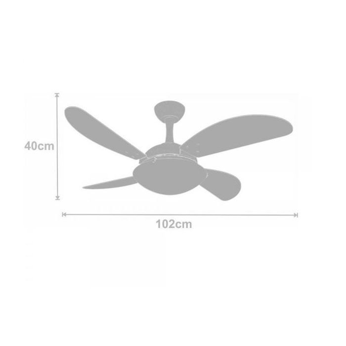 Ventilador Teto Ventax Uno Fly 4 Pás Branco Luxuoso 220v - 3