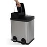 Lixeira Dupla Inox Cromada 30 Litros Healer - 2
