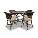 Ver imagem 1 de Conjunto de Mesa Fibra Sintética Arcobalena - 4 Poltronas + 1 Mesa - Tecido Duna Deserto