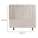 Ver imagem 3 de Cabeceira Nuvem Cama Box King 195 cm Alanis Suede Bege