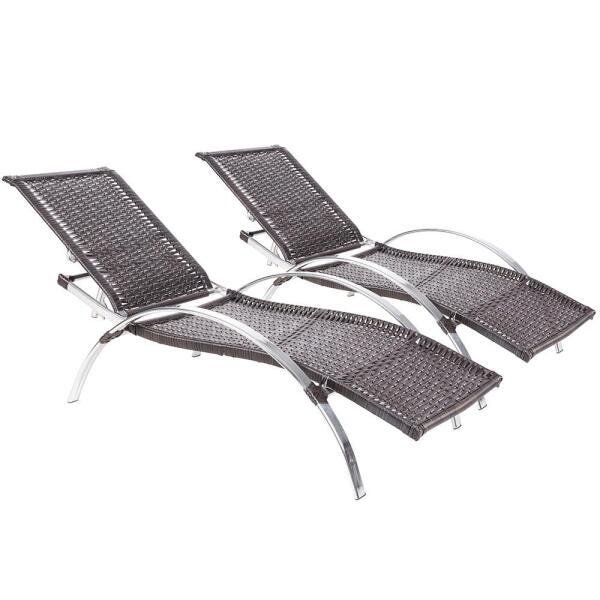 Kit 2 Espreguiçadeiras Ipanema Piscina Jardim Varanda Alumínio Pedra Ferro - 1