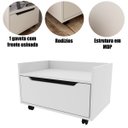 Ver imagem 2 de Balcão para Gabinete de Banheiro 1 Gaveta com Rodízio Branco