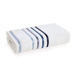 Toalha de Rosto Karsten Fio Penteado Max Lumina Branco/ Azul - 1