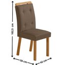 Ver imagem 4 de Conjunto Mesa de Jantar 180cm com 6 Cadeiras Estofadas Multimóveis Crrft-CON052 Madeirado/